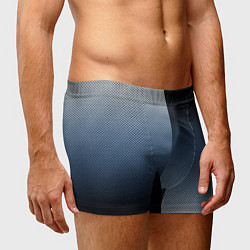 Трусы-боксеры мужские Чёрно-синий текстурированный градиент пополам, цвет: 3D-принт — фото 2