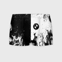 Трусы-боксеры мужские BMW black fire, цвет: 3D-принт