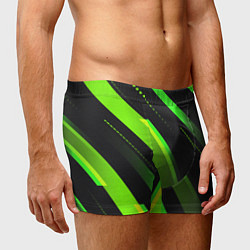 Трусы-боксеры мужские Color black green, цвет: 3D-принт — фото 2