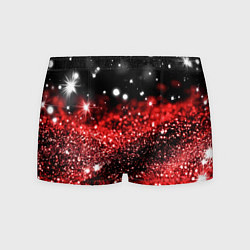 Трусы-боксеры мужские Красно-черная блестящая текстура, цвет: 3D-принт