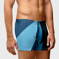 Трусы-боксеры мужские Black blue, цвет: 3D-принт — фото 2