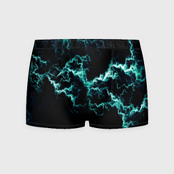 Трусы-боксеры мужские Lightning light blue glow, цвет: 3D-принт