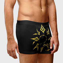 Трусы-боксеры мужские Этнический паттерн на черном, цвет: 3D-принт — фото 2