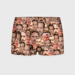 Трусы-боксеры мужские Лица Райана Гослинга, цвет: 3D-принт