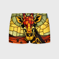 Трусы-боксеры мужские Витраж с жирафом, цвет: 3D-принт