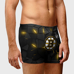 Трусы-боксеры мужские Бостон Брюинз - плиты с подсветкой, цвет: 3D-принт — фото 2