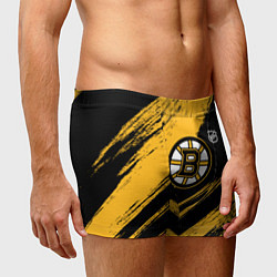 Трусы-боксеры мужские Бостон Брюинз - брызги краски, цвет: 3D-принт — фото 2