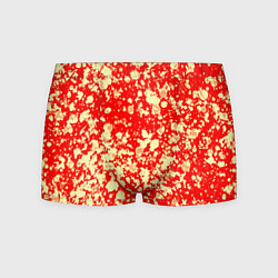 Трусы-боксеры мужские Пятнистый красно-жёлтый, цвет: 3D-принт