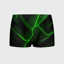 Мужские трусы Зеленая текстура с неоном
