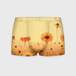 Трусы-боксеры мужские Цветы на закате, цвет: 3D-принт