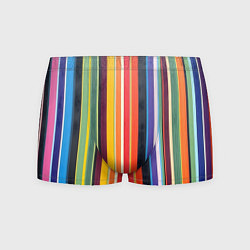 Трусы-боксеры мужские Разноцветная полоска, цвет: 3D-принт