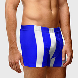 Трусы-боксеры мужские Color white blue line, цвет: 3D-принт — фото 2