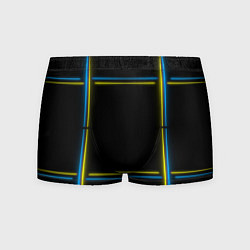 Трусы-боксеры мужские Neon yellow blue, цвет: 3D-принт