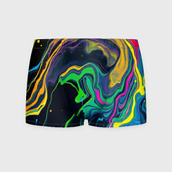 Мужские трусы Разводы и переливы разноцветной краски