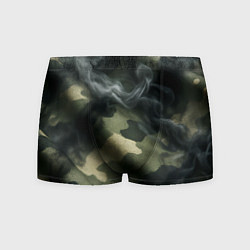 Трусы-боксеры мужские Камуфляжная ткань с дымом, цвет: 3D-принт