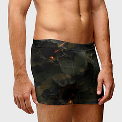 Трусы-боксеры мужские Огненные следы от пуль на камуфляже, цвет: 3D-принт — фото 2