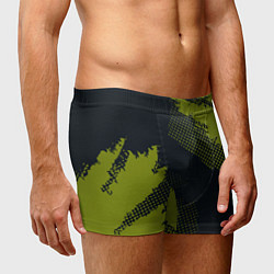 Трусы-боксеры мужские Абстрактная текстура в зеленом, цвет: 3D-принт — фото 2