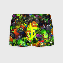 Трусы-боксеры мужские Растения против зомби x Дум лого, цвет: 3D-принт