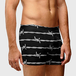 Трусы-боксеры мужские Проволока колючая, цвет: 3D-принт — фото 2