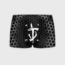 Трусы-боксеры мужские Doom соты текстура, цвет: 3D-принт