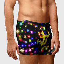 Трусы-боксеры мужские Doom новогодние искры, цвет: 3D-принт — фото 2
