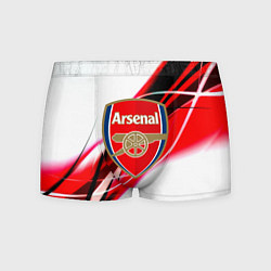 Трусы-боксеры мужские Арсенал геометрия красные полосы, цвет: 3D-принт