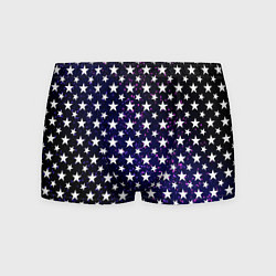 Трусы-боксеры мужские Паттерн со звёздами тёмно-синий, цвет: 3D-принт