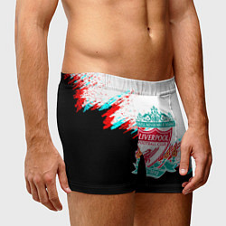 Трусы-боксеры мужские Ливерпуль текстура глитч краски, цвет: 3D-принт — фото 2