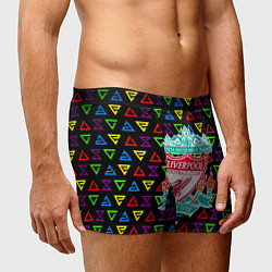 Трусы-боксеры мужские Liverpool pattern neon, цвет: 3D-принт — фото 2