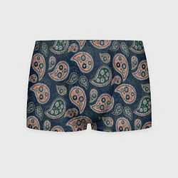 Трусы-боксеры мужские Индийский деним, цвет: 3D-принт