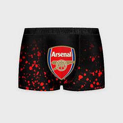 Трусы-боксеры мужские Арсенал красные краски всплеск, цвет: 3D-принт