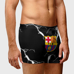 Трусы-боксеры мужские Barcelona молнии черно белые, цвет: 3D-принт — фото 2