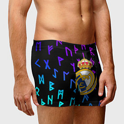 Трусы-боксеры мужские Реал Мадрид неоновые символы, цвет: 3D-принт — фото 2