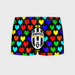 Трусы-боксеры мужские Ювентус сердце паттерн, цвет: 3D-принт
