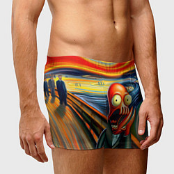 Трусы-боксеры мужские Зойдберг кричит на картине Эдварда Мунка - мем, цвет: 3D-принт — фото 2
