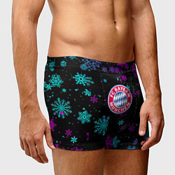 Трусы-боксеры мужские Бавария Мюнхен неоновые снежинки, цвет: 3D-принт — фото 2