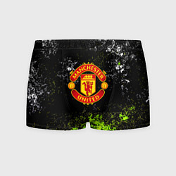 Трусы-боксеры мужские Манчестер Юнайтед кислотные краски, цвет: 3D-принт