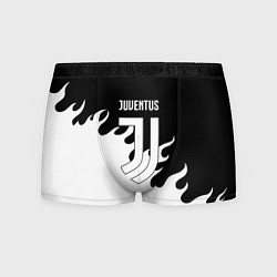 Трусы-боксеры мужские Ювентус огонь текстура, цвет: 3D-принт