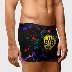 Трусы-боксеры мужские Borussia краски всплеск текстура, цвет: 3D-принт — фото 2