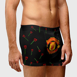 Трусы-боксеры мужские Манчестер Юнайтед розы, цвет: 3D-принт — фото 2