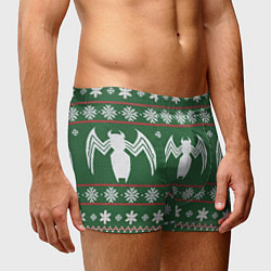 Трусы-боксеры мужские Рождественский свитер Венома, цвет: 3D-принт — фото 2