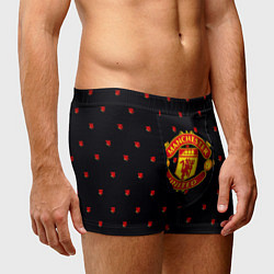 Трусы-боксеры мужские Манчестер Юнайтед розы текстура, цвет: 3D-принт — фото 2