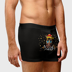Трусы-боксеры мужские Недовольный новогодний конь, цвет: 3D-принт — фото 2
