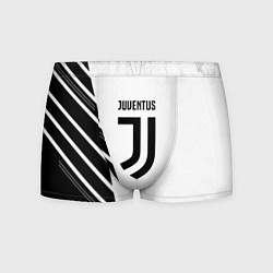 Трусы-боксеры мужские Ювентус полосы геометрия текстура, цвет: 3D-принт