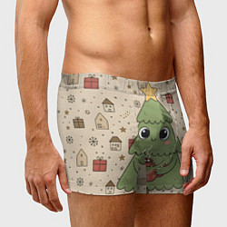 Трусы-боксеры мужские Новогодняя елочка с горячим шоколадом, цвет: 3D-принт — фото 2