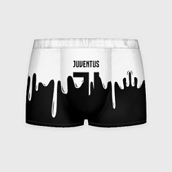 Трусы-боксеры мужские Ювентус жидкие краски, цвет: 3D-принт