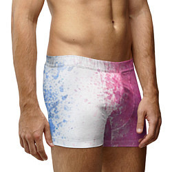 Трусы-боксеры мужские Белый и розовый, цвет: 3D-принт — фото 2
