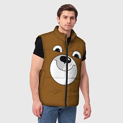 Мужской жилет Мишутка, цвет: 3D-черный — фото 2