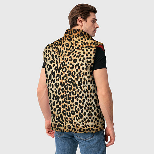 Мужской жилет Гепард (шкура) / 3D-Красный – фото 4