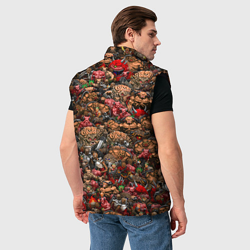 Мужской жилет DOOM: Pixel Monsters / 3D-Черный – фото 4